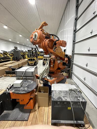 Used ABB IRB 6600-225/2.55 ROBOT CELL WITH 7TH & 8TH AXIS 40KG INDEXING TABLE #104842