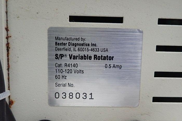 Used Baxter Scientific Products R4140 Variable Speed Analog Timer S/P Rotator V