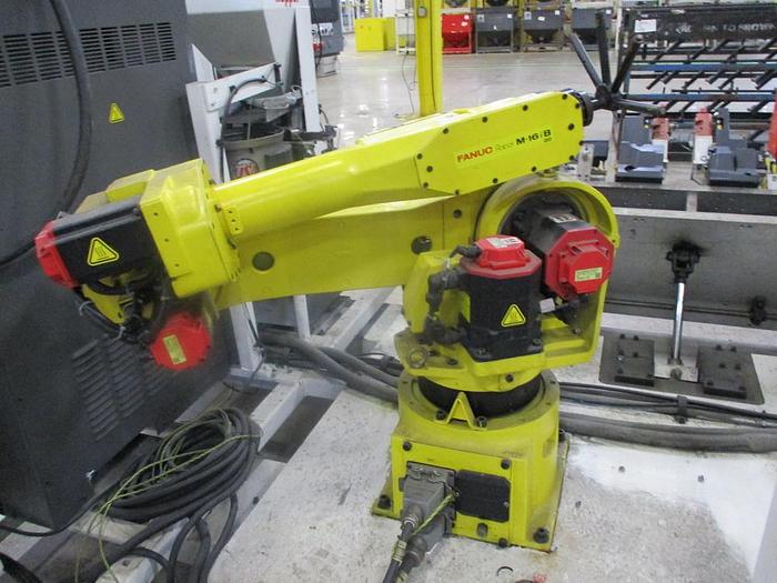 Used Dual Arm FANUC M-16ib/20 Robot Assembly Cell R-J3IC(R-30ia) with Vibratory Feeders