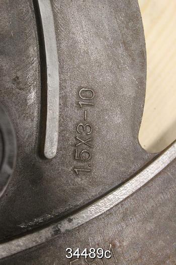 Used Goulds 3196 Impeller, 1.5x3x10, 5-Vane, 9.75" Diameter #34489