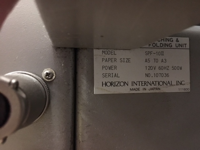 Used 2001 Standard Horizon VAC 100 Booklet Maker