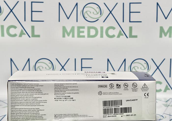 COVIDIEN UNVCA5STF, VERSAPORT BLADELESS OPTICAL FIXATION CANNULA, 5MM, BOX OF 6