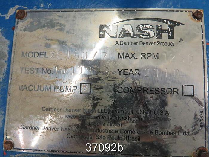 Used Nash XL-150/7 Vacuum Pump with Separator Tank #37092