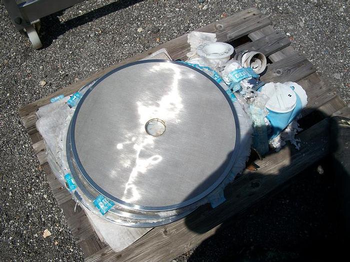 Used Unused diesel GMBH approx 30 sq ft rotating leaf jacketed pressure vacuum filter