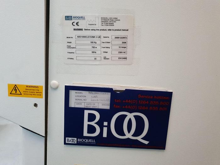 Used Bioquell Microflow ABS1 Safety Cabinet