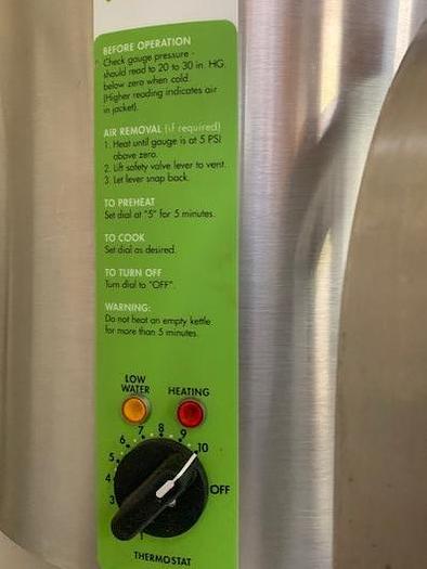 Used 32 Quart Lolo Tilting Electric Kettle  Model SK-32E