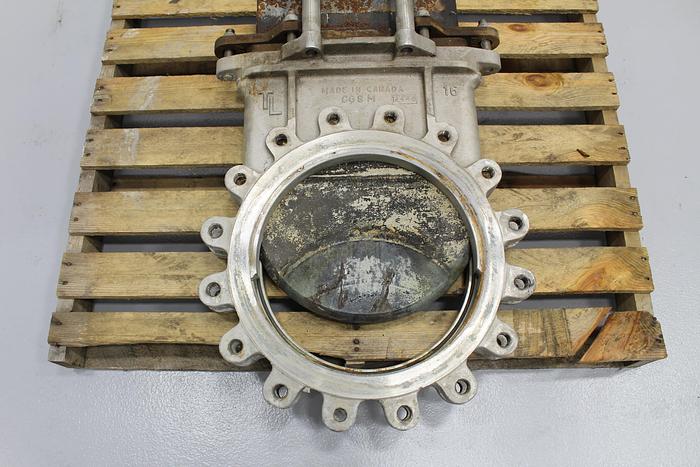 Used True Line 16" Hand Operated Knife Gate Valve #43826
