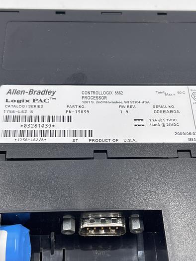 Used Allen-Bradley 1756-L62/B