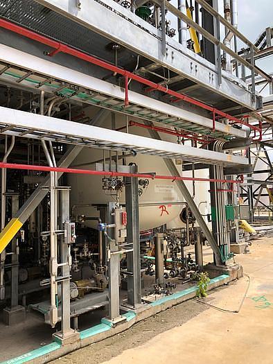 Refurbished 5,000 GALLON VERTICAL TANK - 316L S/S - 60 PSI