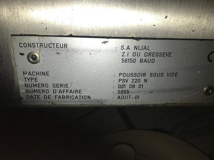 Used Nijal by Karl Schnell Vacuum Stuffer; Md#PSV220N