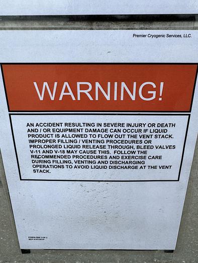 Refurbished Liquid Argon ISO Container. 150 psi Water Capacity 20155 Liters, Payload 229.9 KG