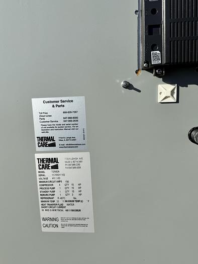 Used Thermal Care Central Chiller TSR60A