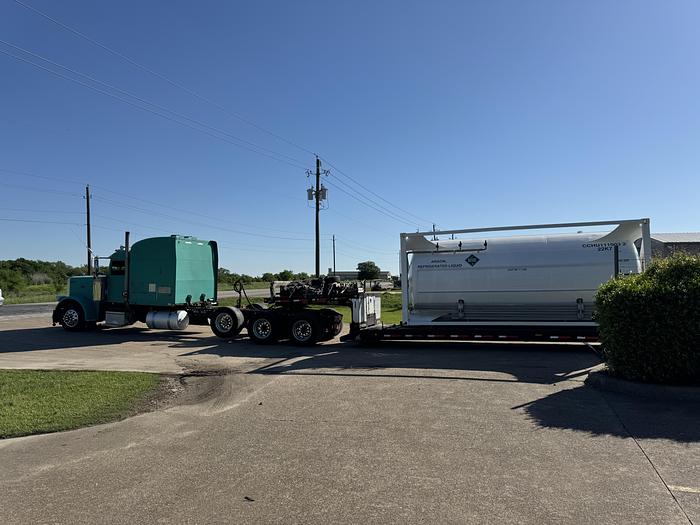 Refurbished Liquid Argon ISO Container. 150 psi Water Capacity 20155 Liters, Payload 229.9 KG