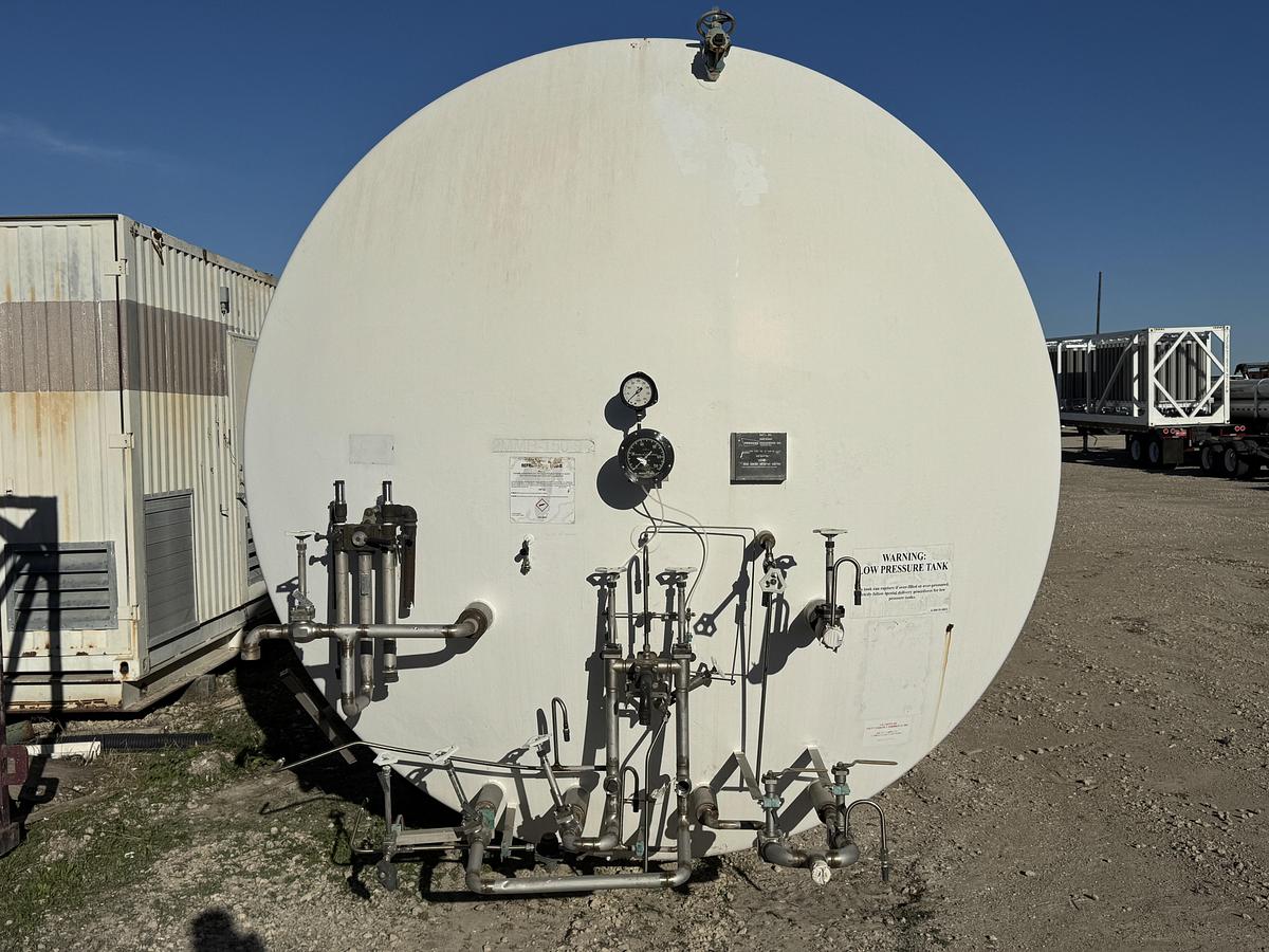 Used Process Engineering 20,000 Gallon Liquid Nitrogen Cryogenic Storage Tank – 150 PSI – Horizontal Vacuum Insulated