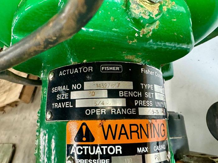 Used Fisher Size 30 Spring-Opposed Diaphragm Actuator | 3/4" Travel | 3–15 PSI Range