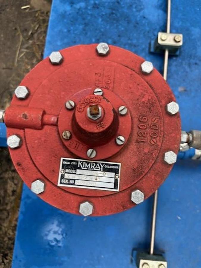 Used CNG Fill Station with Kimary WR 1750 OP 3.5 Regulator – Skid Mounted Reciprocating Gas Compressor