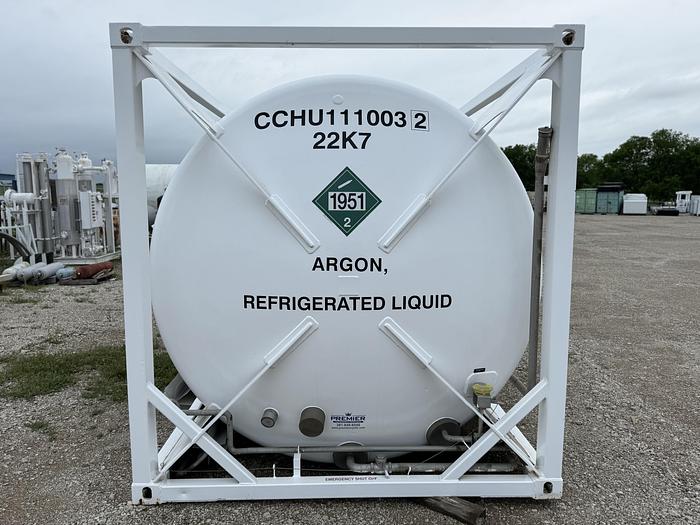 Refurbished Liquid Argon ISO Container. 150 psi Water Capacity 20155 Liters, Payload 229.9 KG