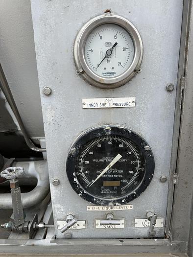 Refurbished Liquid Argon ISO Container. 150 psi Water Capacity 20155 Liters, Payload 229.9 KG