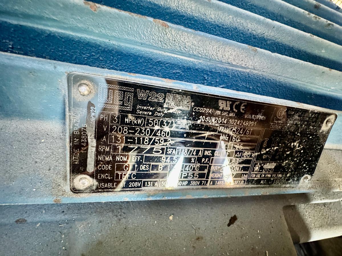 Used IMW50 CNG Compressor - 90 SCFM. 50HP, 30-40psi inlet 4500 PSI Discharge