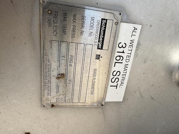 Used Schlumberger Mass Flowmeter