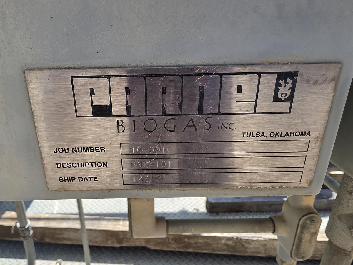 Used Parnel Biogas PNL-101 Landfill/Digester Gas Flare Skid – Blower, Flame Safety Controls & Generac Standby Generator
