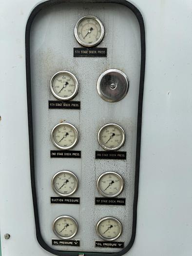 Used 2003 Greenfield / Sulzer CNG Compressor B65 -4/6NG, inlet 3-15 psi outlet 4500 psi capacity 83-110 SCFM