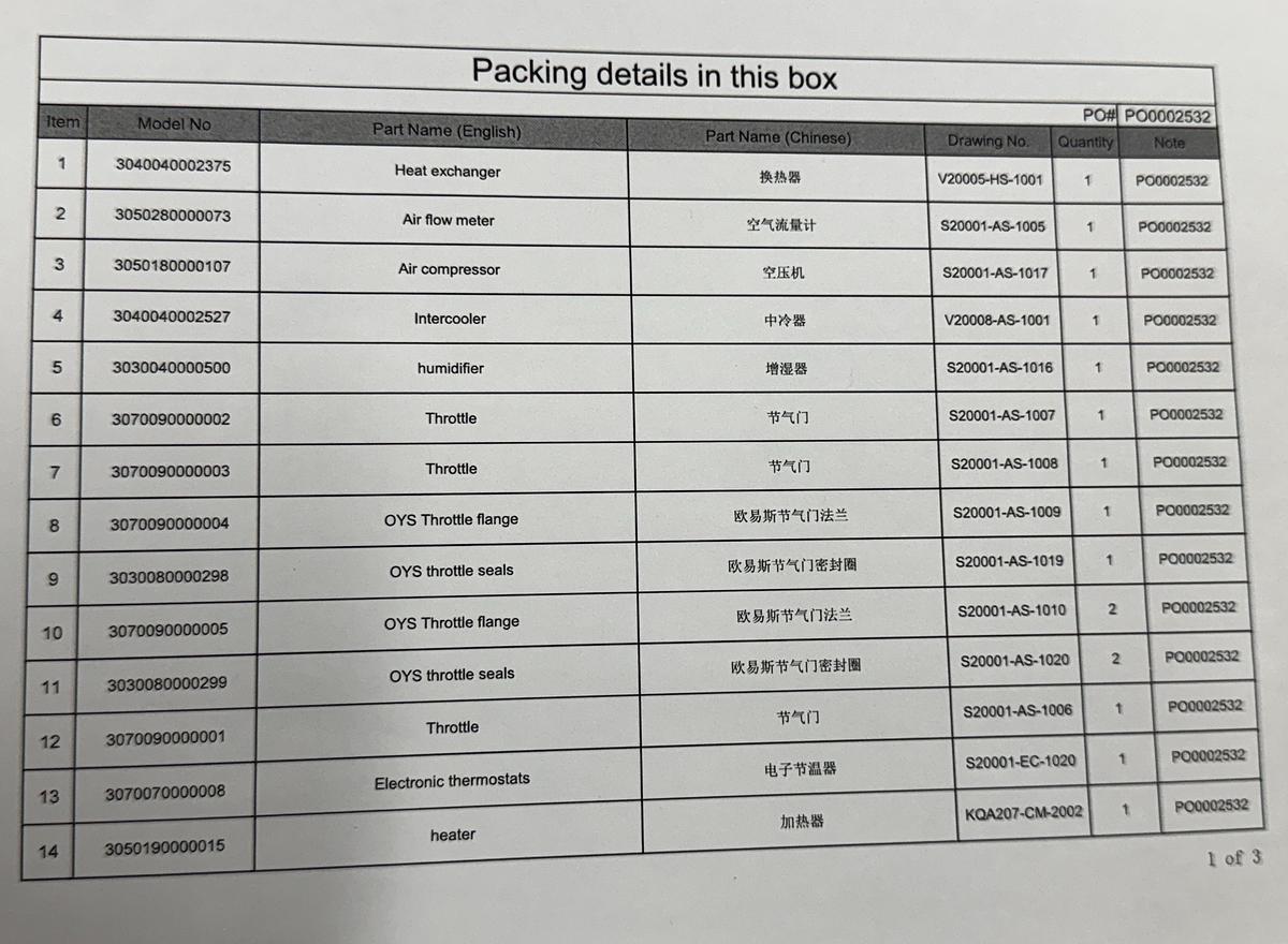 Used 200KW FUEL CELL SYSTEM KITS