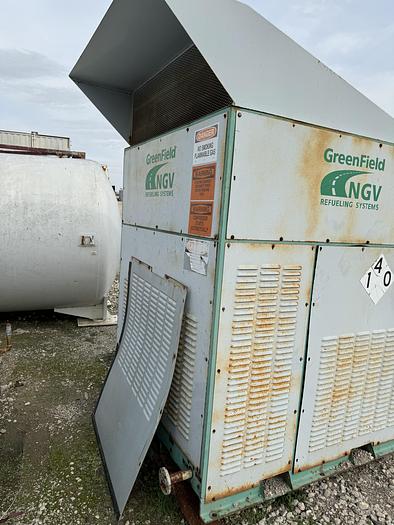 Used 2003 Greenfield / Sulzer CNG Compressor B65 -4/6NG, inlet 3-15 psi outlet 4500 psi capacity 83-110 SCFM