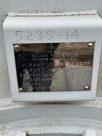 Used Silvan Industries 3200 Gallon Tank