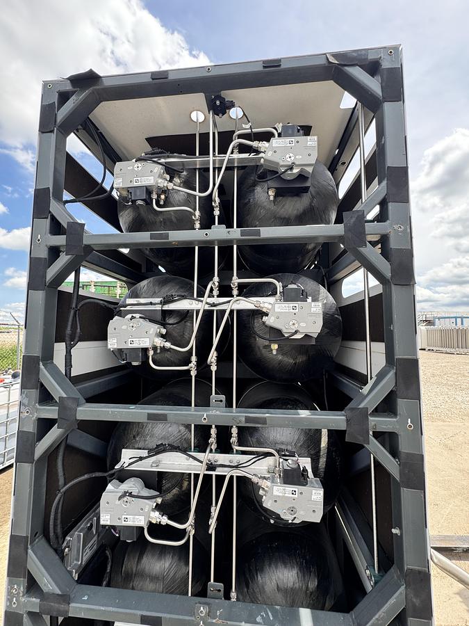 Used H2 Storage 350 Bars / Truck Mount Compressed Hydrogen Gas Fuel Supply System