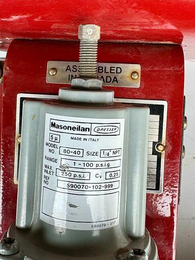 Used Masoneilan 3" Model 88U-25125 Diaphragm Control Valve | 1" Body | 150 ANSI | SVI-2 Valve Positioner | Air Filter Regulator