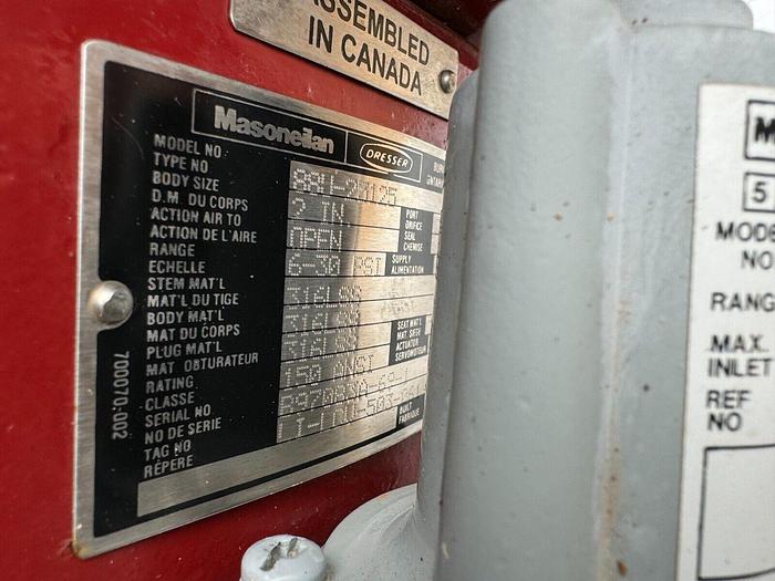 Used Masoneilan 3" Model 88U-25125 Diaphragm Control Valve | 2" Body | 150 ANSI | SVI-2 Valve Positioner | Air Filter Regulator