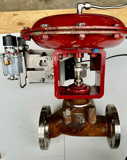 Used Masoneilan 3" Model 88U-25125 Diaphragm Control Valve | 1" Body | 150 ANSI | SVI-2 Valve Positioner | Air Filter Regulator
