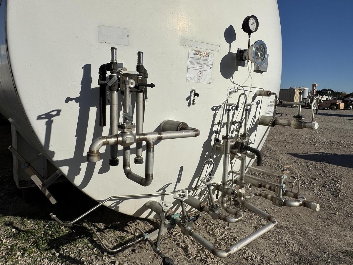 Used Process Engineering 20,000 Gallon Liquid Nitrogen Cryogenic Storage Tank – 150 PSI – Horizontal Vacuum Insulated