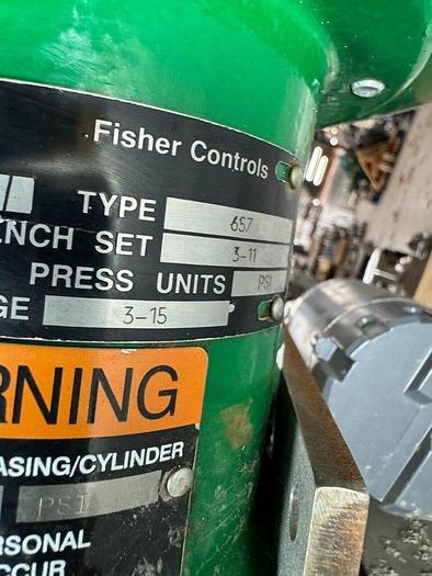Used Fisher Type 657 Control Valve with 1" Type 3590 Size 30 Actuator
