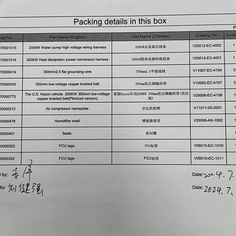2024 Hyzon 200kW Hydrogen Fuel Cell Complete System with Battery
