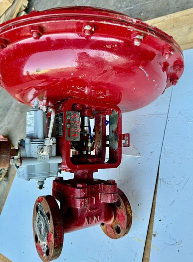 Used Masoneilan 3" Model 88U-25125 Diaphragm Control Valve | 1" Body | 300 ANSI | SVI-2 Positioner | 100 PSI