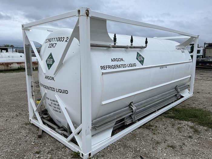 Refurbished Liquid Argon ISO Container. 150 psi Water Capacity 20155 Liters, Payload 229.9 KG