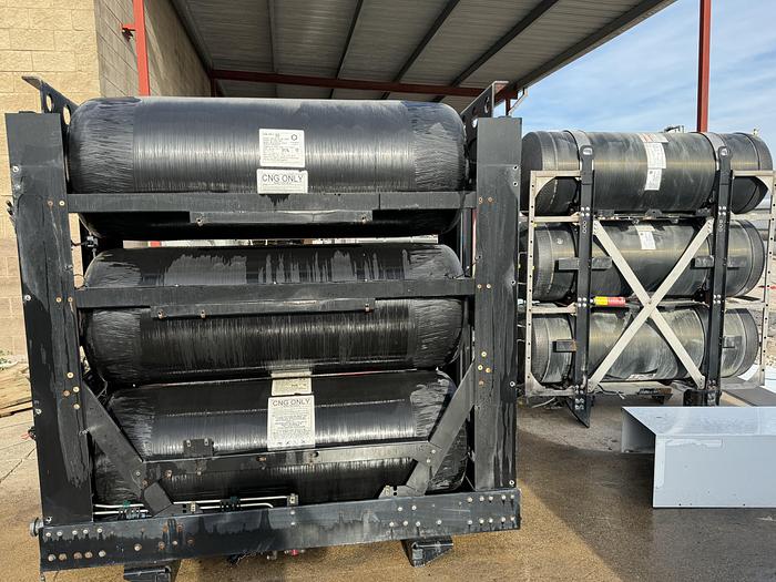 Used 120 GGE CNG Storge- 3 pack, Back fo the Truck, Type 4 cylinders, 26x80 (Capacity: 41.1 GGE / 489.1 Liters)