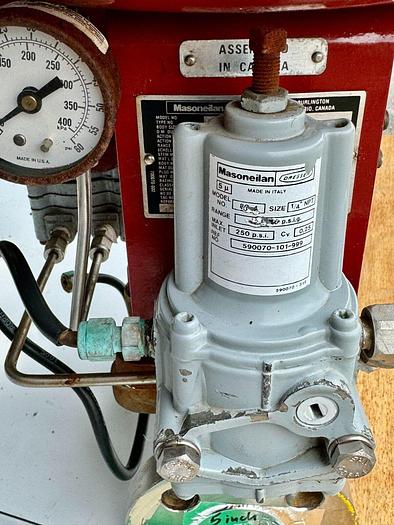 Used Masoneilan 3" Model 88U-25125 Diaphragm Control Valve | 1" Body | 300 ANSI | SVI-2 Valve Positioner | Air Filter Regulator