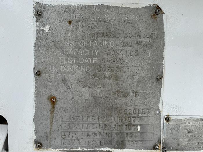 Refurbished Liquid Argon ISO Container. 150 psi Water Capacity 20155 Liters, Payload 229.9 KG