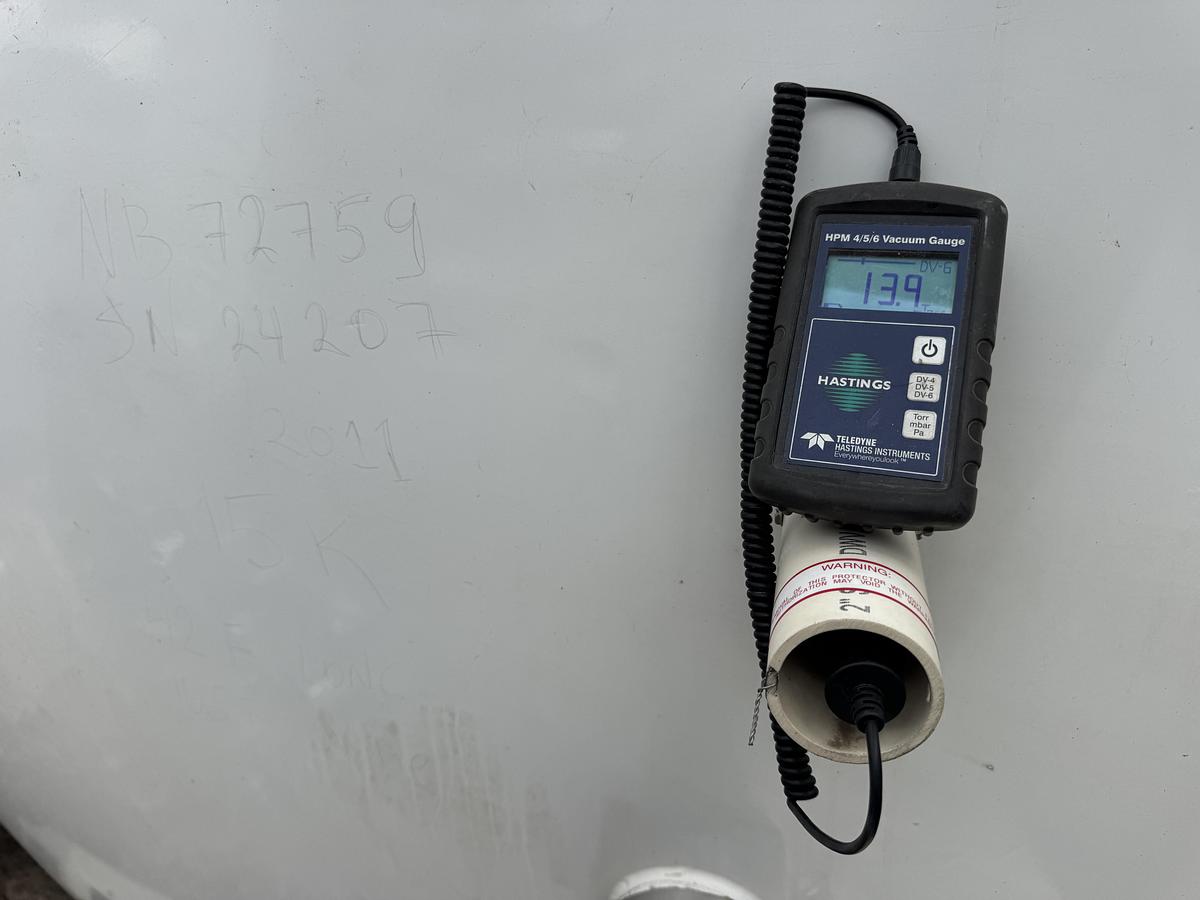 Used Vertical Cryogenic Tank 18,000 Gallon - LNG Storage VS-18000SC-175CS-S100-LNG