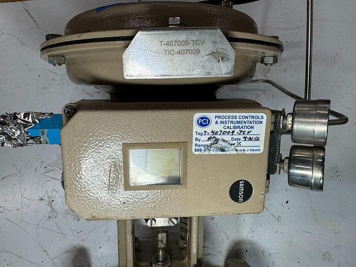 Used Samson 3277 Pneumatic Actuator with 3730-3 Process Controller | Size 2" | 120 cm | ANSI CL150 | 6.0 Bar / 90 PSI