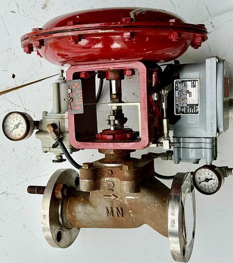 Used Masoneilan 3" Model 88U-25125 Diaphragm Control Valve | 2" Body | 150 ANSI | SVI-2 Valve Positioner | Air Filter Regulator