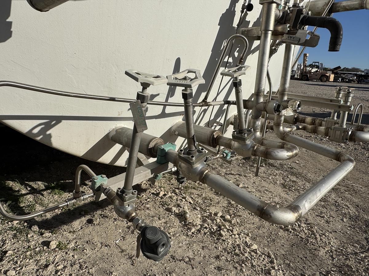 Used Process Engineering 20,000 Gallon Liquid Nitrogen Cryogenic Storage Tank – 150 PSI – Horizontal Vacuum Insulated