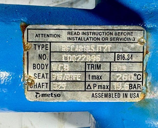 Used Metso Automation / Jamesbury QPX1C/MC Pneumatic Actuator Valve | Quadra-Power X | 60–100 PSI | Pmax 19.6 Bar