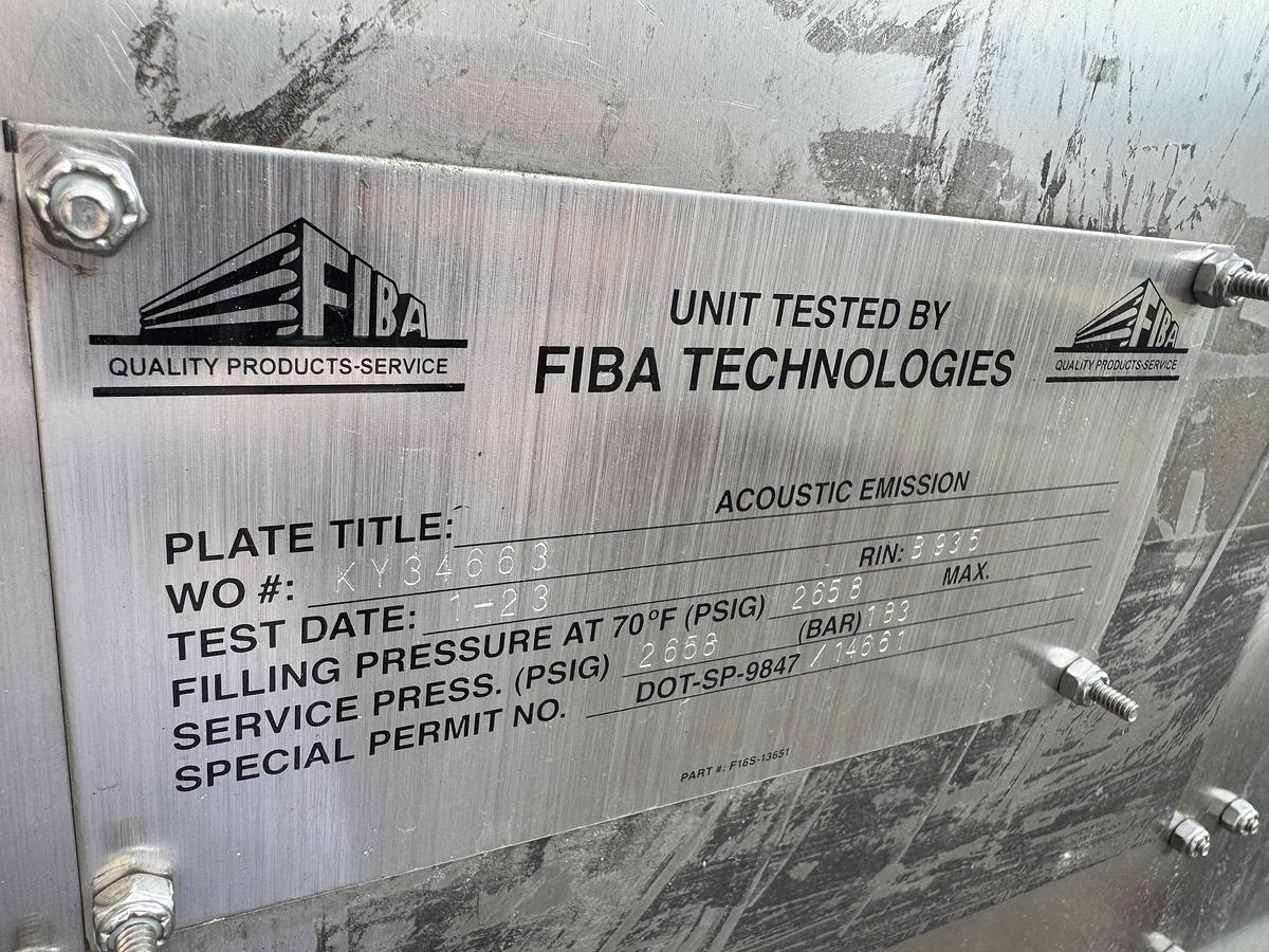 Used Fiba DOT-3AAX-2400 Trailer T-291 Argon 2658psi 340WCF