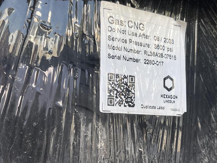 Used CNG Tank Package - Back of the Cab / Side - Type 4 Carbon / Composit 100-175 DGE 