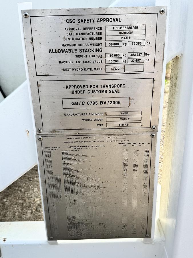 Used GasCon 24300 Liter Gas Tank