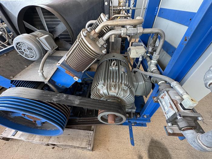 Used RIX 4VX SERIES 40HP Helium compressor 60 scfm 50 psi to 3300 psi